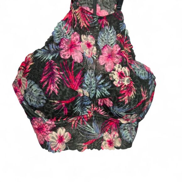 Victorias Secret Pink Floral Lace Bralette Size S - Picture 2 of 5